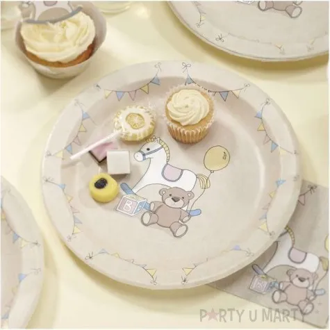 talerzyki papierowe kon na biegunach ginger ray 23 cm 8 szt