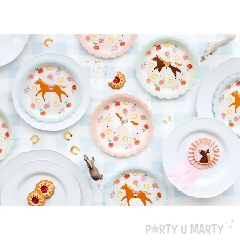 talerzyki papierowe konie mix partydeco 18 cm 6 szt