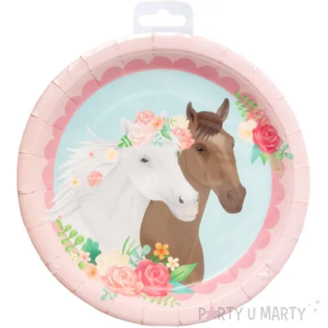 talerzyki papierowe konie pd horses pd party 23 cm 8 szt
