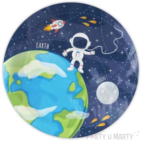 talerzyki papierowe kosmos planety mix partypal 18 cm 8 szt