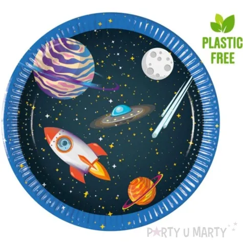 talerzyki papierowe kosmos rocket space procos 20 cm 8 szt