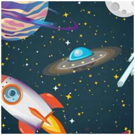 talerzyki papierowe kosmos rocket space procos 20 cm 8 szt