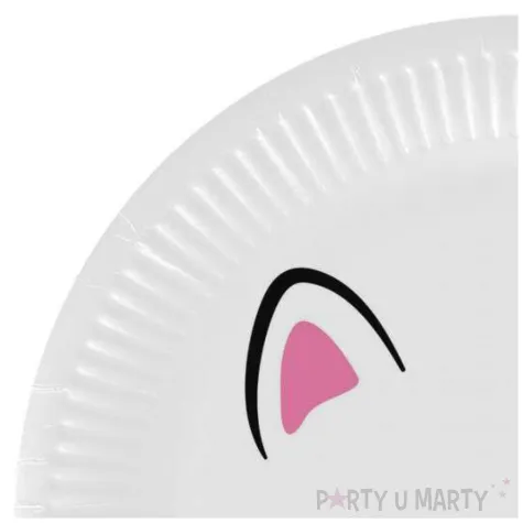talerzyki papierowe kotek bialy congee 18 cm 6 szt