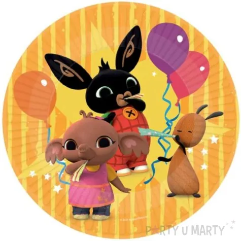 talerzyki papierowe kroliki bing zolty amscan 23 cm 8 szt