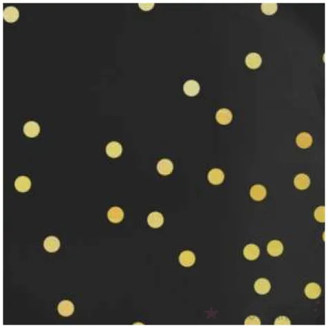 talerzyki papierowe kropki zlote czarne partypal 23 cm 6 szt