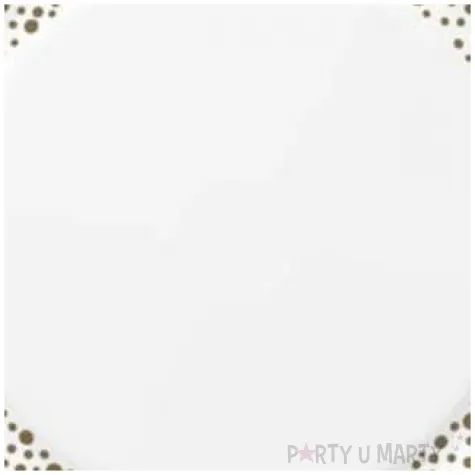 talerzyki papierowe kropki zlote maki 18 cm 8 szt