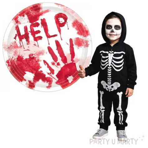 talerzyki papierowe krwawa rzeznia 23 cm 8 szt