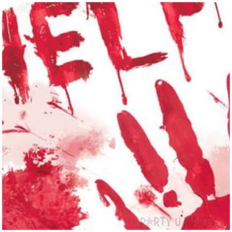 talerzyki papierowe krwawa rzeznia 23 cm 8 szt