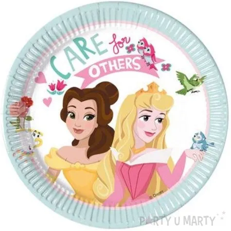 talerzyki papierowe ksiezniczki z ptakami procos 20 cm 8 szt