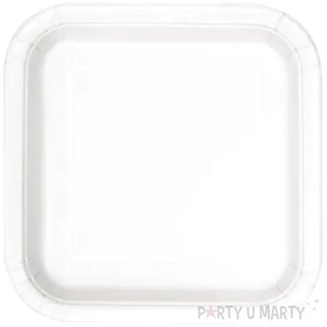 talerzyki papierowe kwadrat classic s biale 18 cm 16 szt
