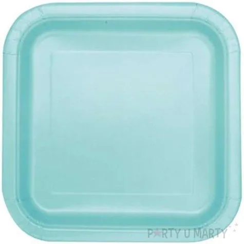 talerzyki papierowe kwadrat classic s unique mietowe 18 cm 16 szt