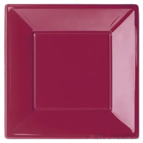 talerzyki papierowe kwadratowe bordowe godan 23 cm 6 szt