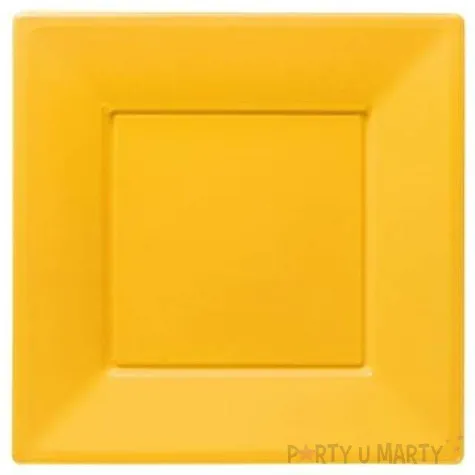 talerzyki papierowe kwadratowe zolte godan 23 cm 6 szt