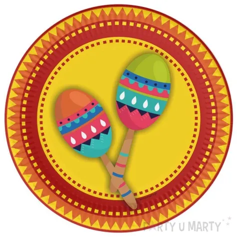 talerzyki papierowe lato w meksyku 18 cm 6 szt