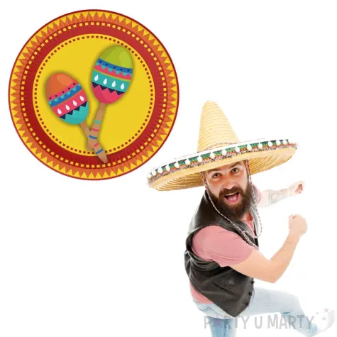 talerzyki papierowe lato w meksyku 18 cm 6 szt