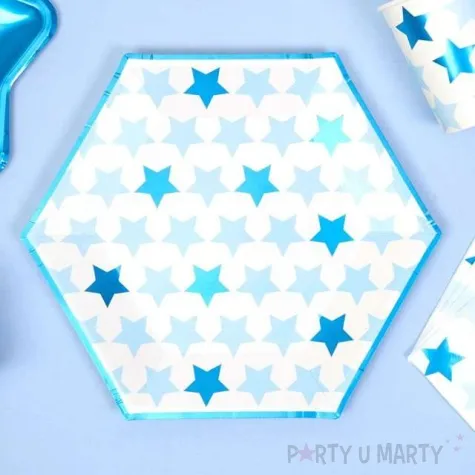 talerzyki papierowe little star blue neviti 27 cm 8 szt