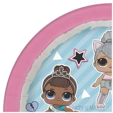 talerzyki papierowe lol surprise unique 18 cm 8 szt