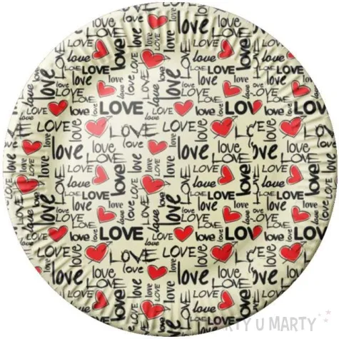 talerzyki papierowe love fsopakowania 23 cm 8 szt