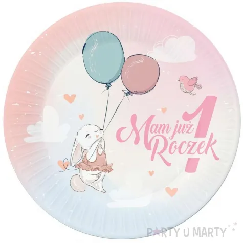 talerzyki papierowe mam juz roczek kroliczek godan 18 cm 6 szt