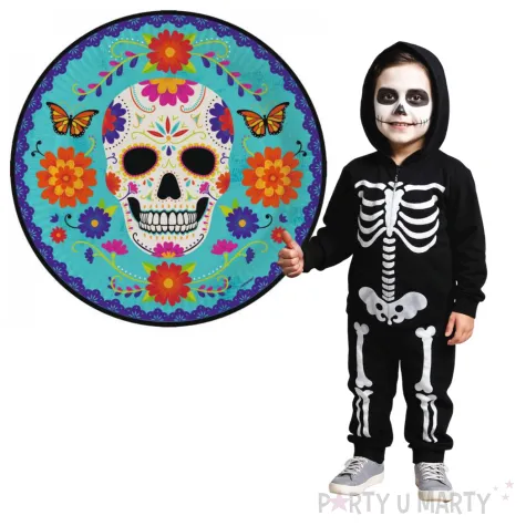 talerzyki papierowe meksykanskie wzory niebieskie amscan 23 cm 8 szt