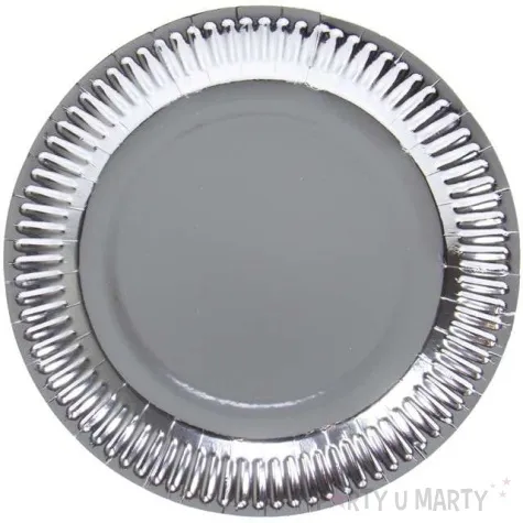 talerzyki papierowe metalic srebrne folat 23 cm 8 szt
