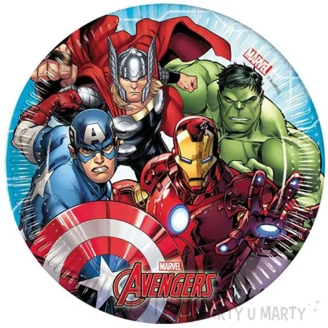 talerzyki papierowe mighty avengers procos 20 cm 8 szt