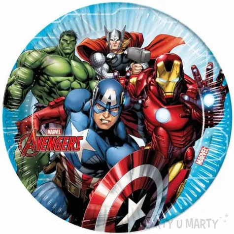 talerzyki papierowe mighty avengers procos 23 cm 8 szt