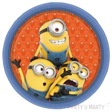 talerzyki papierowe minionki 18 cm 8 szt