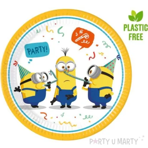 talerzyki papierowe minionki the rise of gru procos 23 cm 8 szt