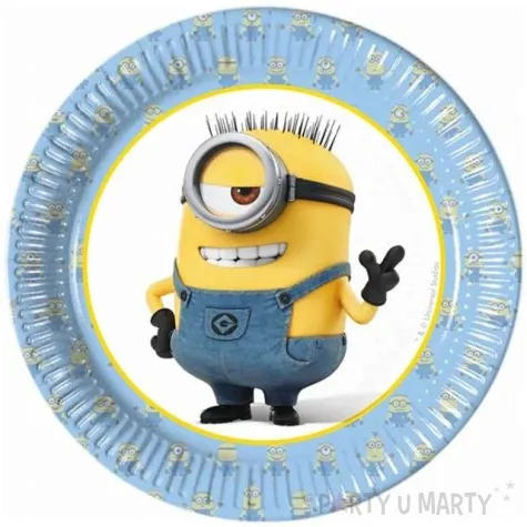talerzyki papierowe minions lovely 20 cm 8 szt