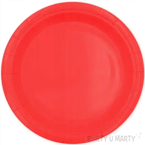 talerzyki papierowe monocolor czerwone partypal 17 5 cm 6 szt
