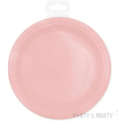 talerzyki papierowe monocolor rozowe jasne partypal 17 5 cm 6 szt