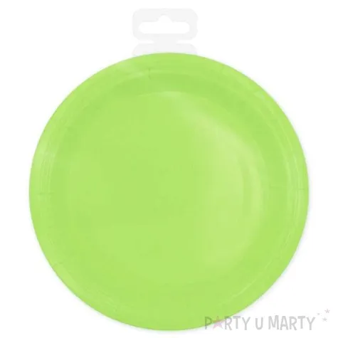 talerzyki papierowe monocolor zielone partypal 17 5 cm 6 szt