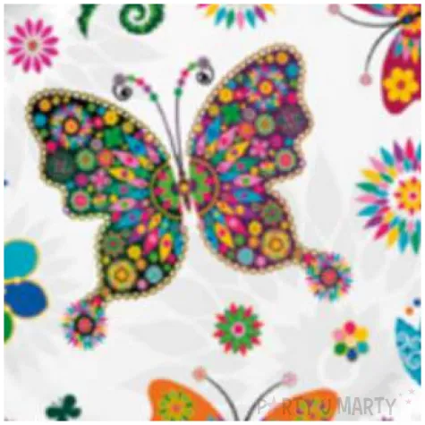 talerzyki papierowe motyle kwiaty mix maki 18 cm 8 szt