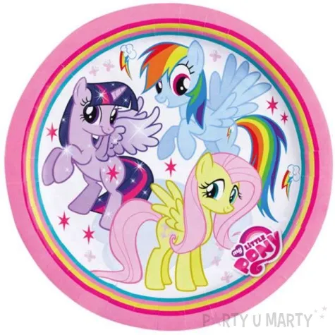 talerzyki papierowe my little pony 23 cm 8 szt