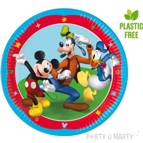 talerzyki papierowe myszka mickey rock the house procos 23 cm 8 szt