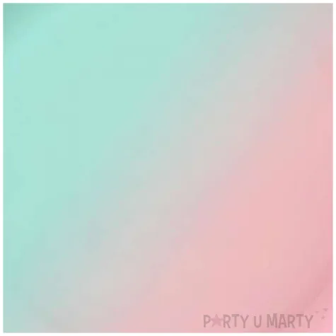 talerzyki papierowe okragle ombre turkusowy niebieski godan 18 cm 6 szt