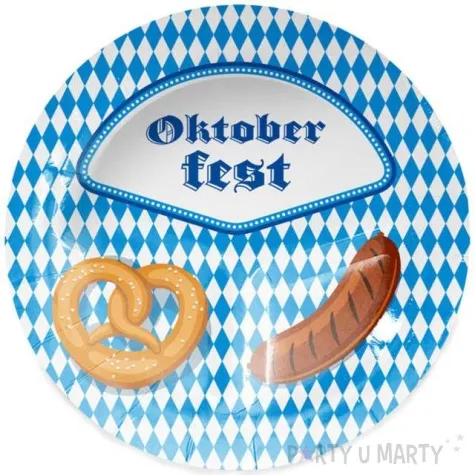 talerzyki papierowe oktoberfest folat 23 cm 8 szt