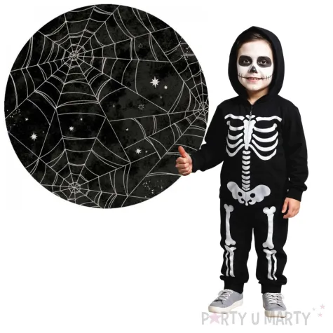 talerzyki papierowe pajeczyny czarne amscan 23 cm 8 szt