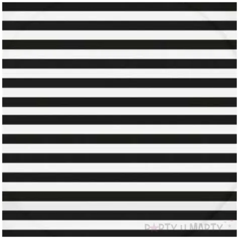 talerzyki papierowe paski czarno biale paw 23 cm 10 szt