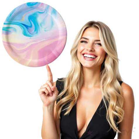 talerzyki papierowe pastelowy mix kolorowe godan 6 szt