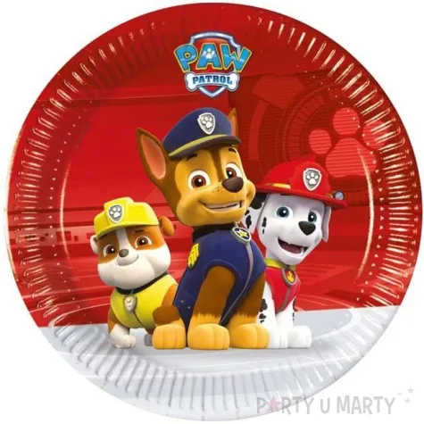 talerzyki papierowe paw patrol ready for action procos 20 cm 8 szt
