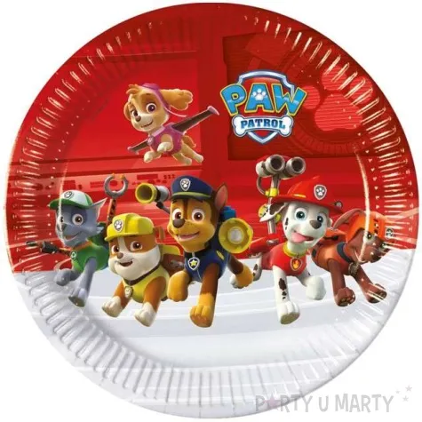 talerzyki papierowe paw patrol ready for action procos 23 cm 8 szt