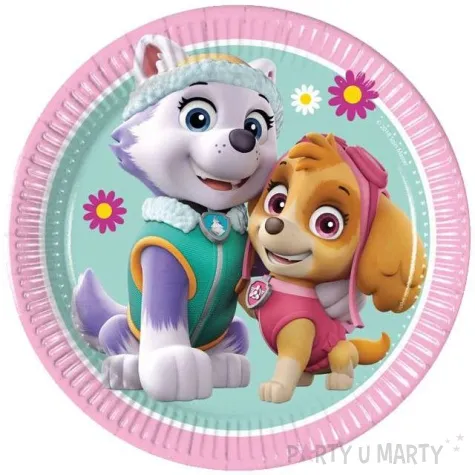 talerzyki papierowe paw patrol skye and everest procos 20 cm 8 szt