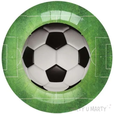 talerzyki papierowe pilka nozna santex 22 5 cm 10szt