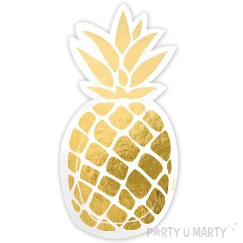 talerzyki papierowe pineapple vibes amscan 18 cm 6 szt