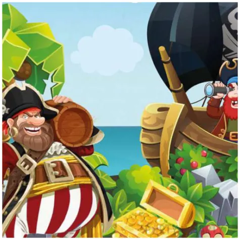 talerzyki papierowe piraci procos 23 cm 8 szt