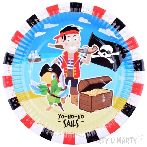 talerzyki papierowe piraci yohoho sails arpex 18 cm 8 szt