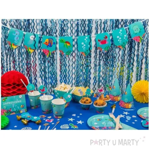 talerzyki papierowe podwodny swiat rybki congee 18 cm 6 szt