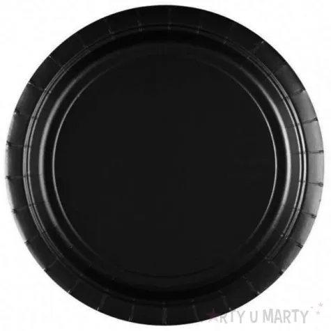 talerzyki papierowe premium amscan l czarne 22 8 cm 8 szt